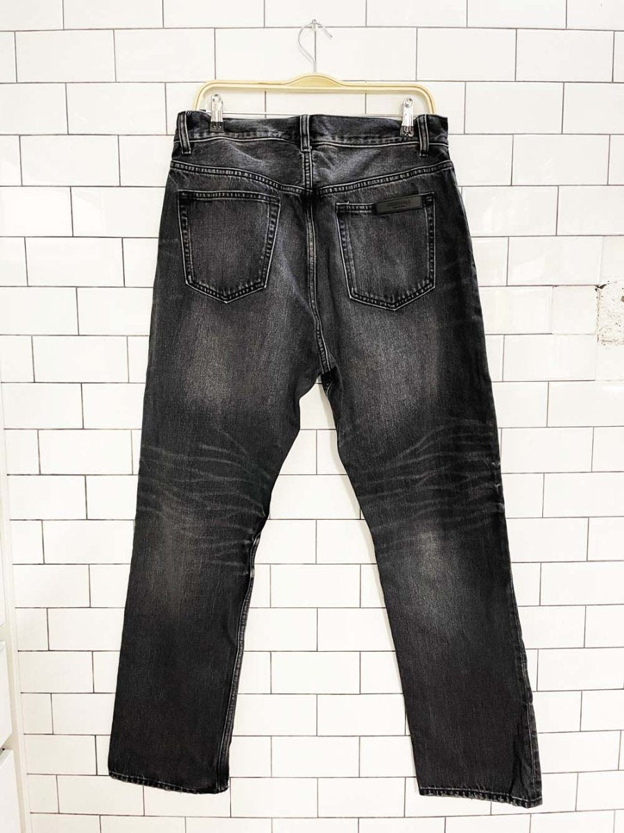 fear of god essentials button fly straight leg jeans - good market thrift store
