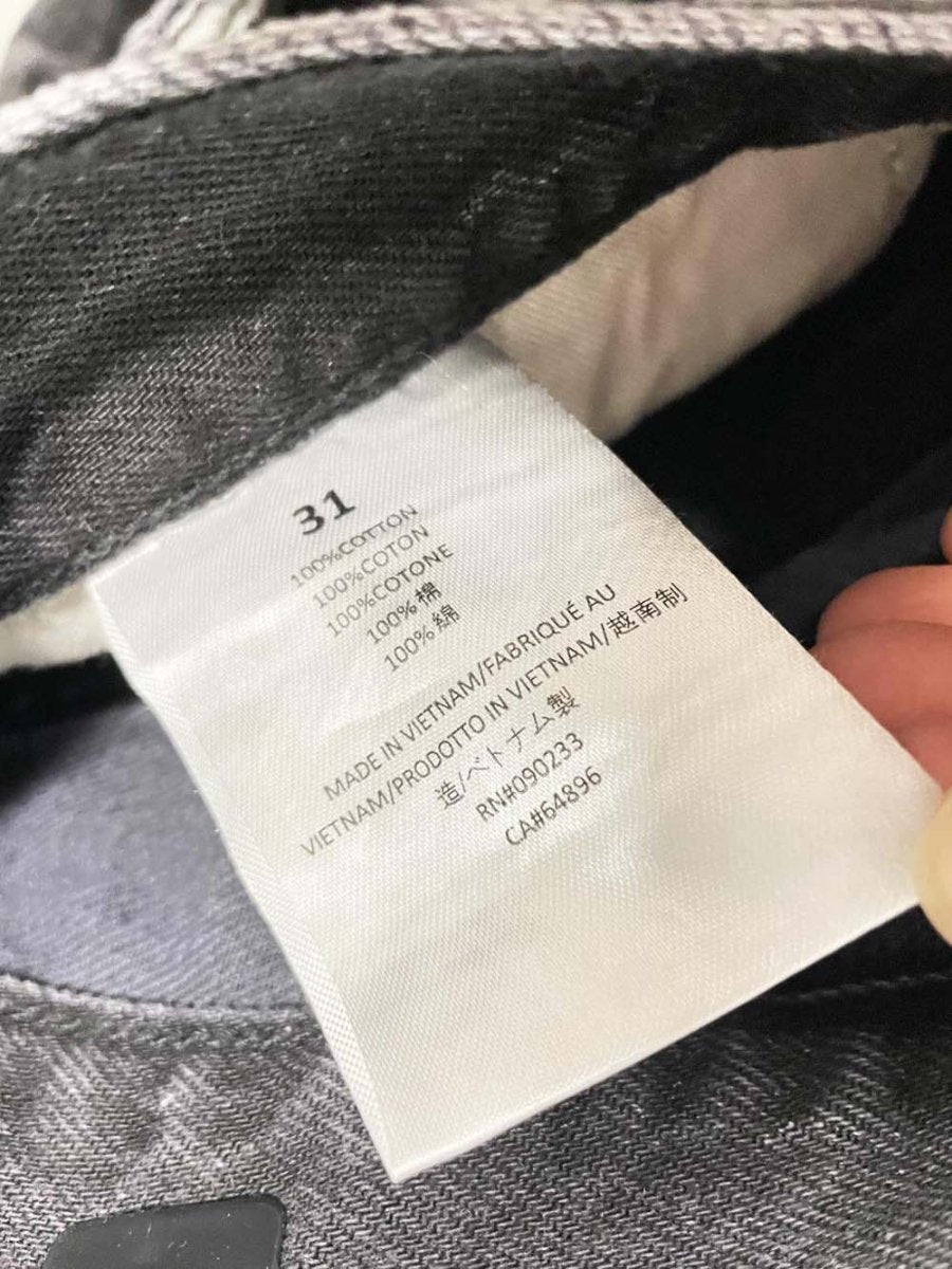 fear of god essentials button fly straight leg jeans - good market thrift store