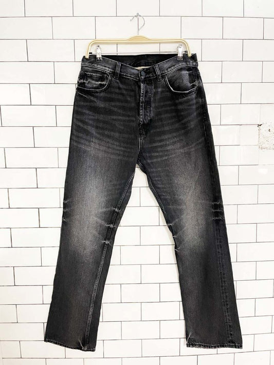 fear of god essentials button fly straight leg jeans - good market thrift store