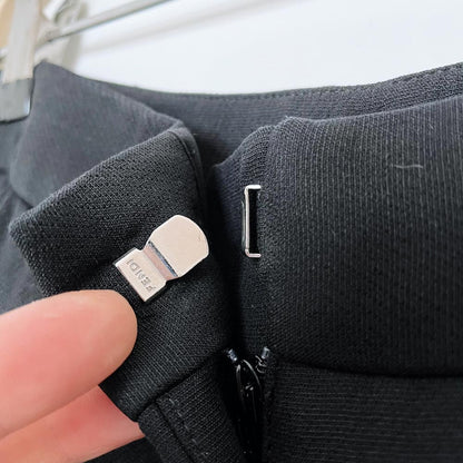 fendi mesh side stripe wool-silk wide leg trouser