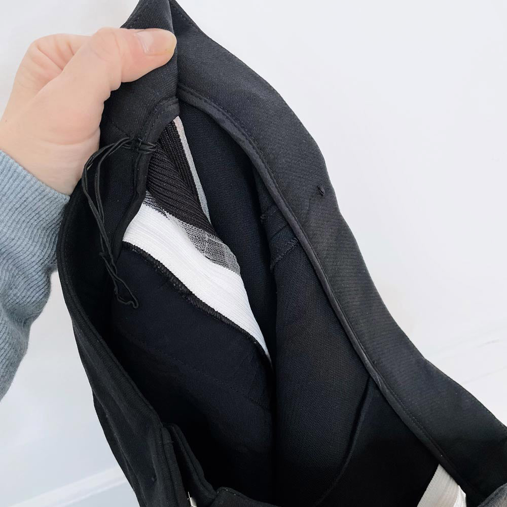 fendi mesh side stripe wool-silk wide leg trouser