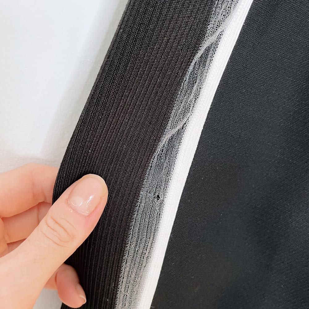 fendi mesh side stripe wool-silk wide leg trouser