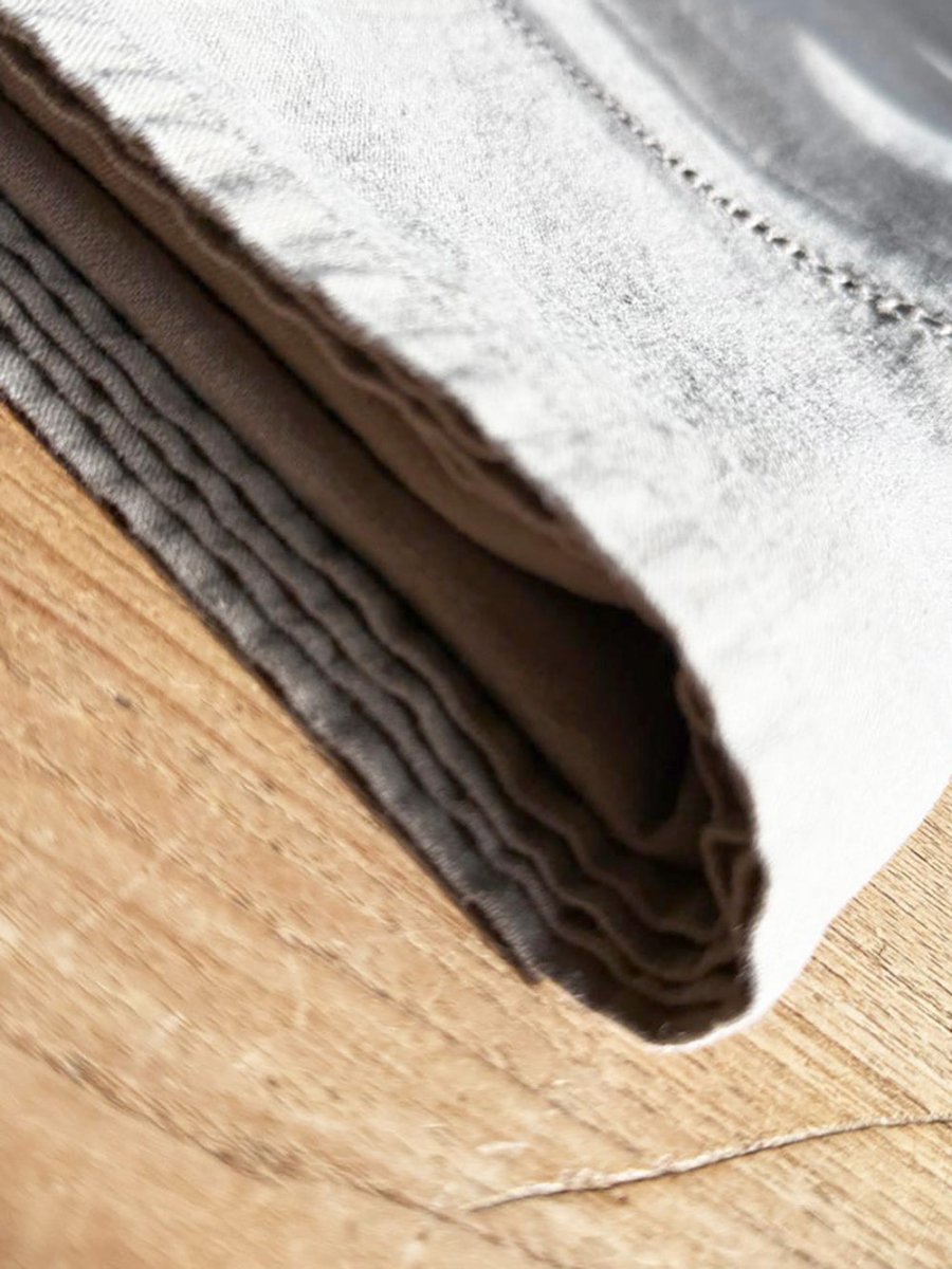 fieldcrest luxury linen - blend eyelet trim table cloth - good market thrift store