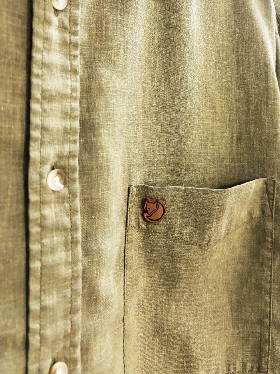 fjallraven ovik hemp - blend travel full button shirt | comfort fit - good market thrift store