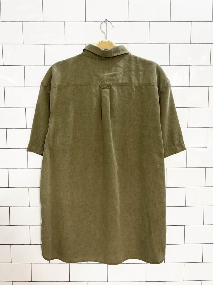 fjallraven ovik hemp - blend travel full button shirt | comfort fit - good market thrift store