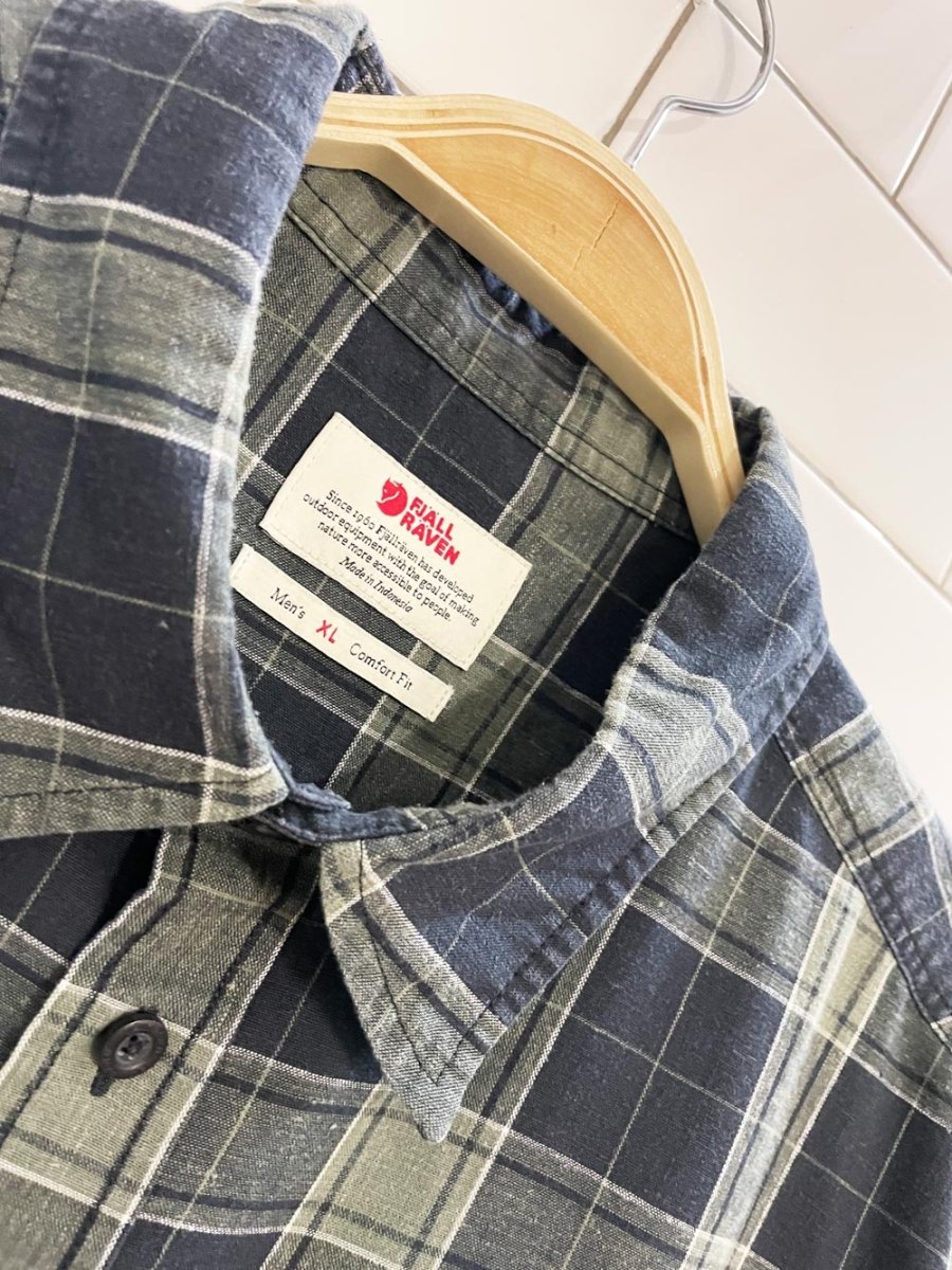 fjallraven ovik hemp - blend travel full button shirt | comfort fit - good market thrift store