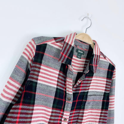 roots holiday 2019 plaid flannel shirt - size small