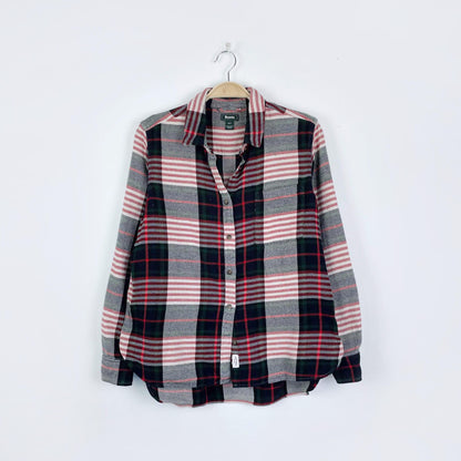 roots holiday 2019 plaid flannel shirt - size small
