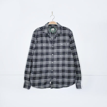 roots grey check flannel shirt