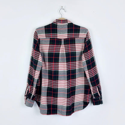 roots holiday 2019 plaid flannel shirt - size small