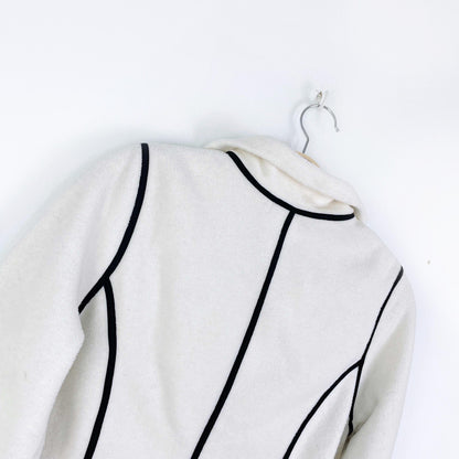 vintage 00s roots piped seam fleece jacket