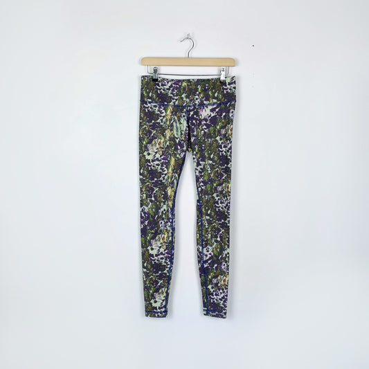 lululemon wunder under pant luxtreme floral multi - size 8