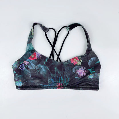 lululemon free to be bra curious jungle - size 6
