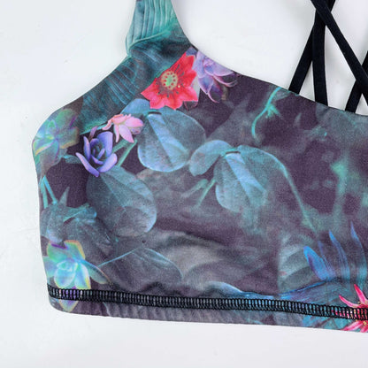 lululemon free to be bra curious jungle - size 6