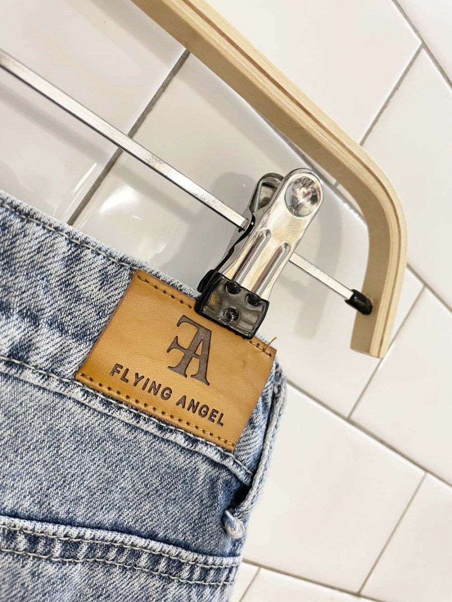 flying angel darted barrel leg loose jeans - good market thrift store
