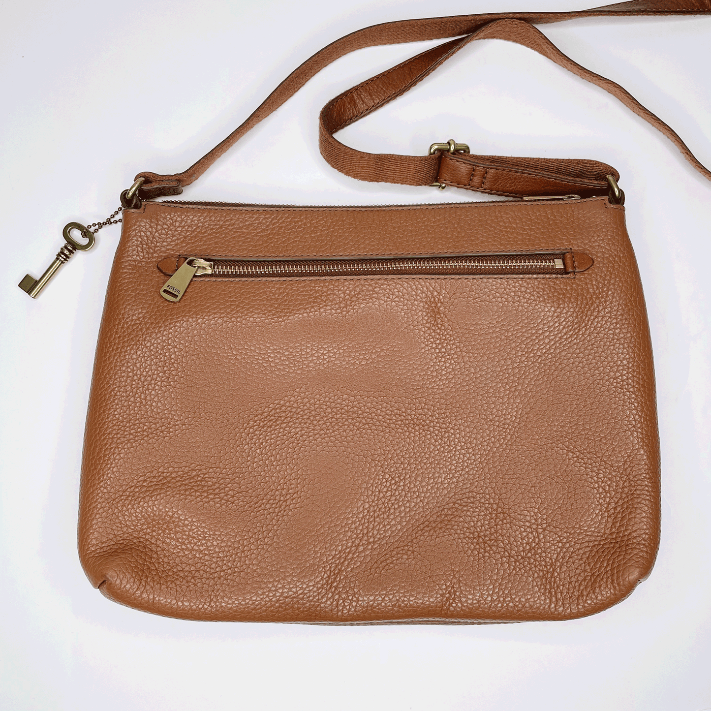 fossil kinley brown large crossbody bag