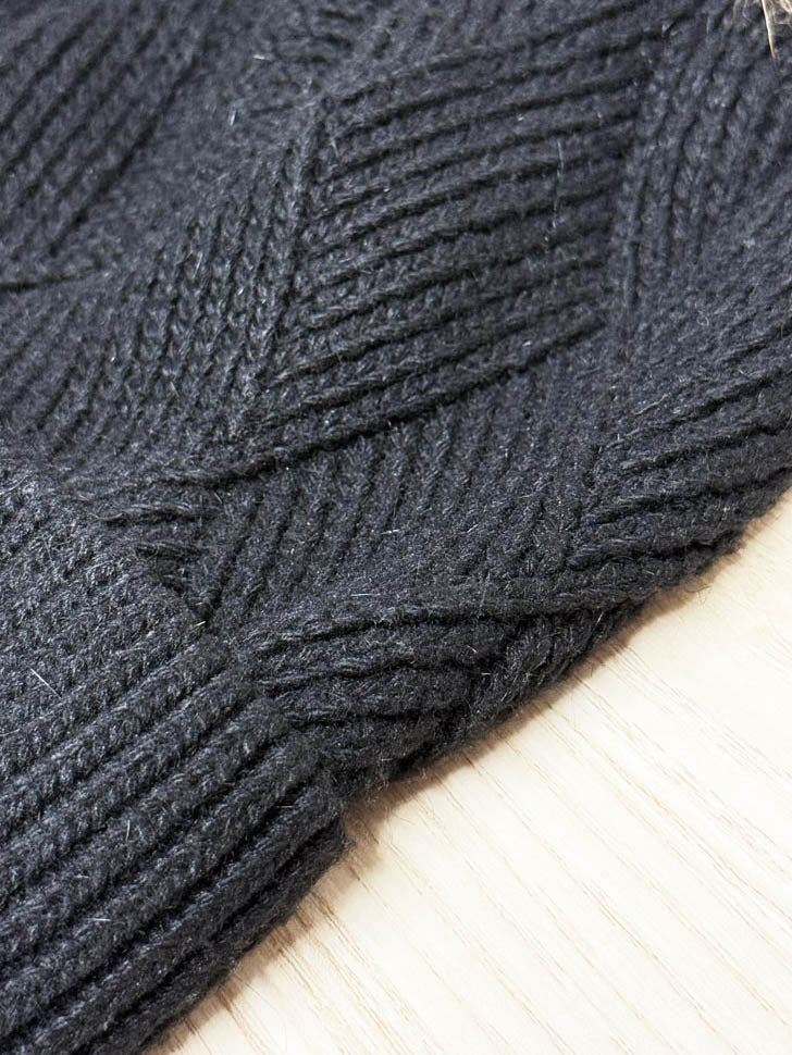 fox fur pom cable knit toque - good market thrift store