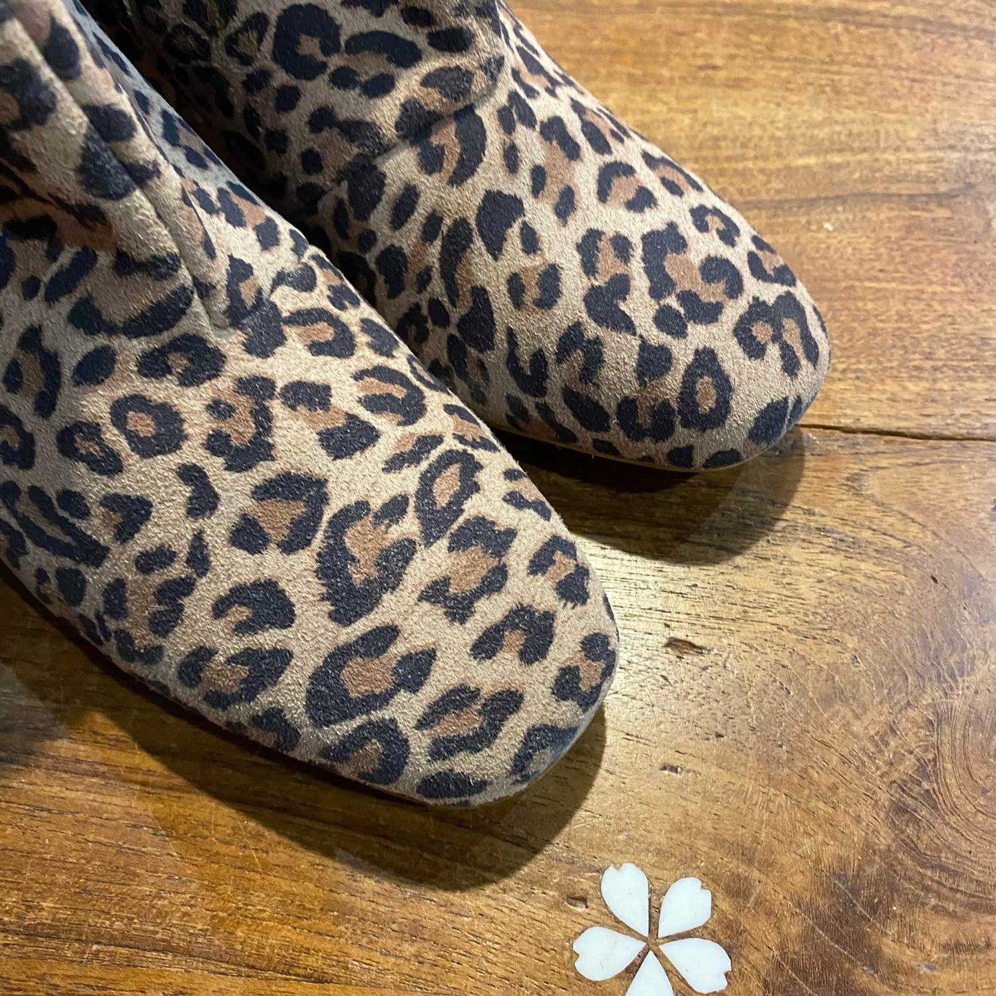 NIB free people nicola heeled leather leopard boot - size 40