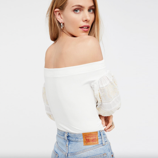 free people rock with it off shoulder top - size large