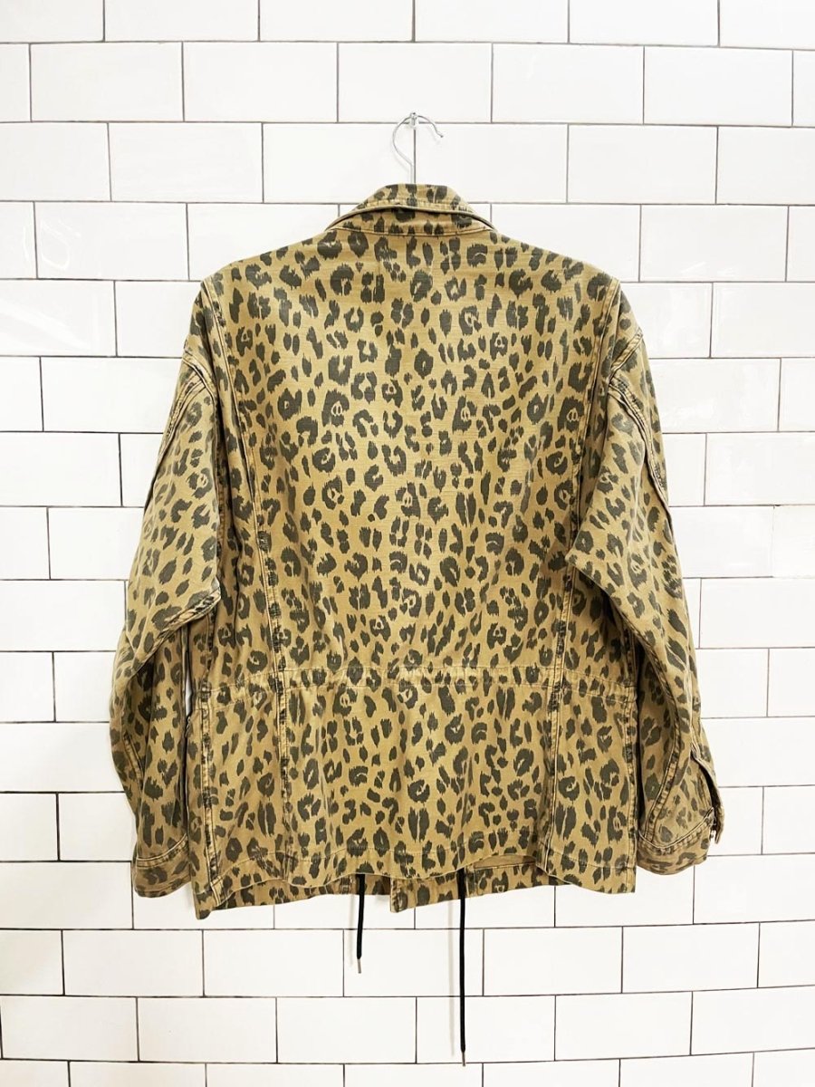 frame animal print cargo service jacket - good market thrift store