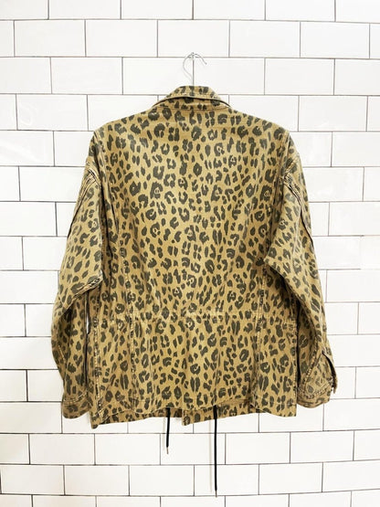 frame animal print cargo service jacket - good market thrift store