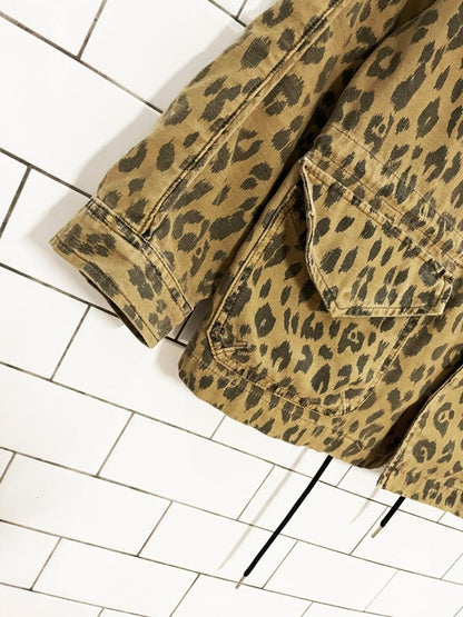 frame animal print cargo service jacket - good market thrift store