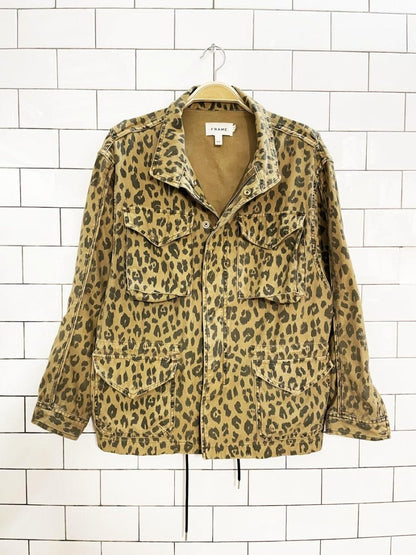 frame animal print cargo service jacket - good market thrift store