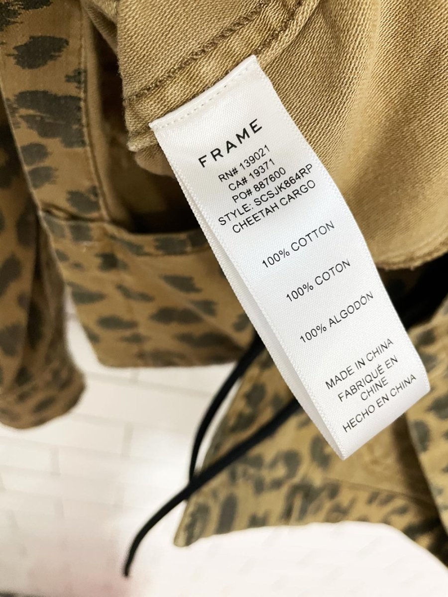 frame animal print cargo service jacket - good market thrift store