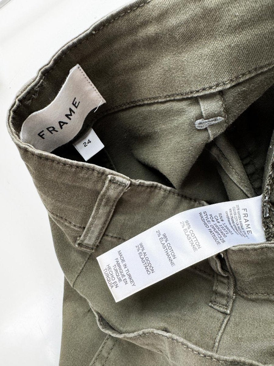 frame high rise straight utility pant - good market thrift store