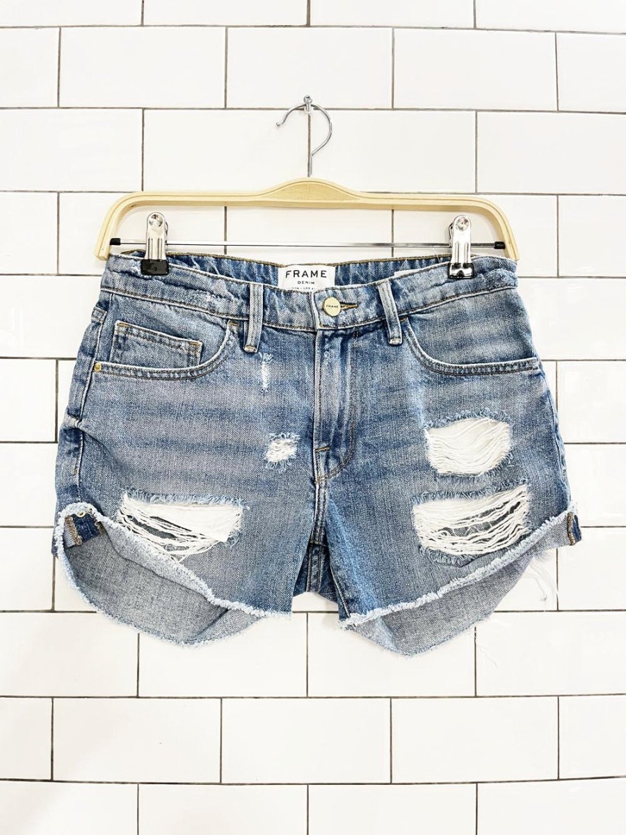 frame le grand garcon cut off denim shorts | turnpike | made in USA - good market thrift store