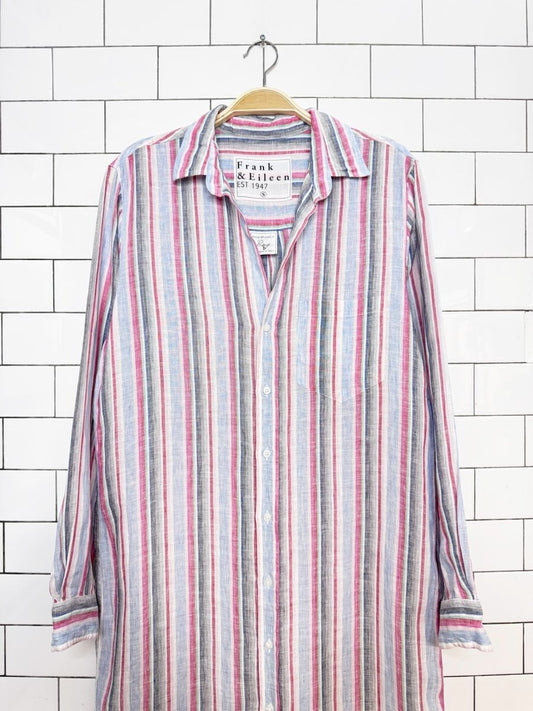 frank and eileen 100% linen rory maxi shirt dress - good market thrift store