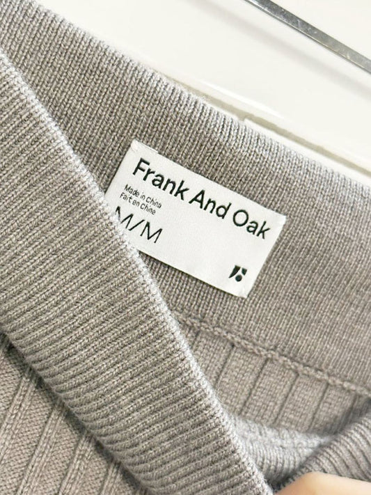 frank and oak 100% merino wool ribbed midi skirt - good market thrift store