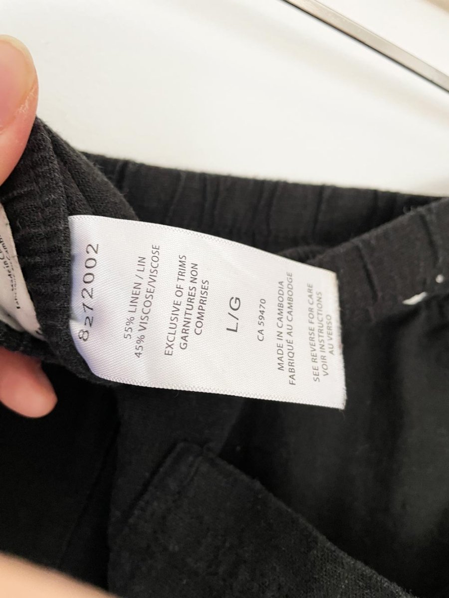 frank and oak linen - blend relaxed short - good market thrift store