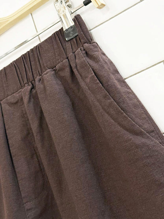 frank and oak linen - blend shorts - good market thrift store