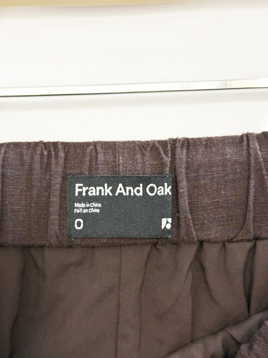 frank and oak linen - blend shorts - good market thrift store