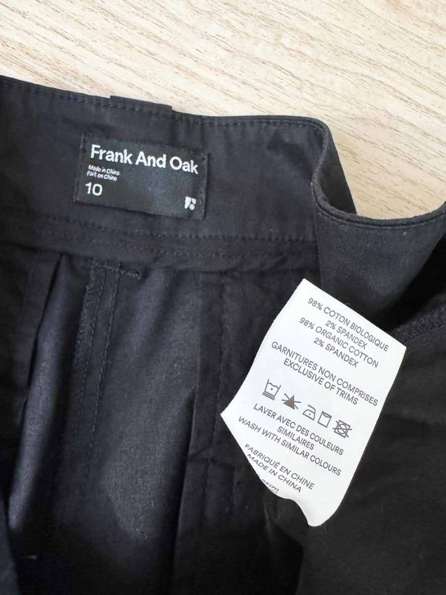 frank and oak pleated long trouser shorts - good market thrift store