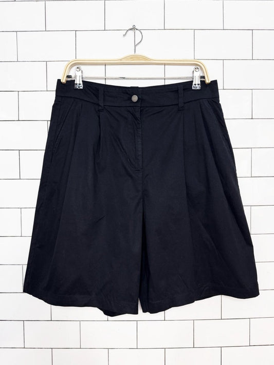 frank and oak pleated long trouser shorts - good market thrift store