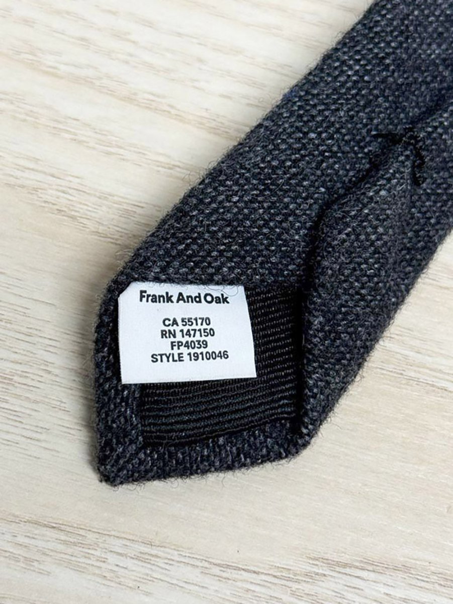 frank and oak wool - blend woven tie - good market thrift store