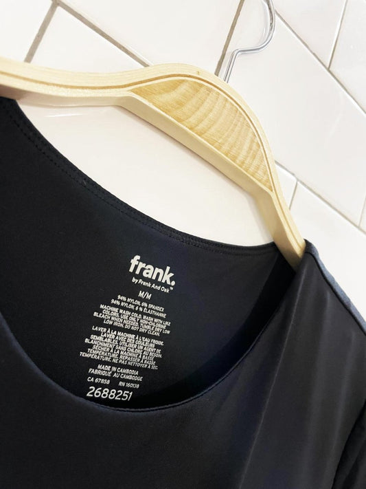 frank by frank and oak stretch double layered base tee - good market thrift store