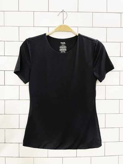 frank by frank and oak stretch double layered base tee - good market thrift store