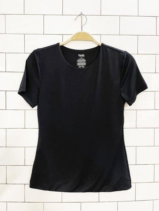 frank by frank and oak stretch double layered base tee - good market thrift store