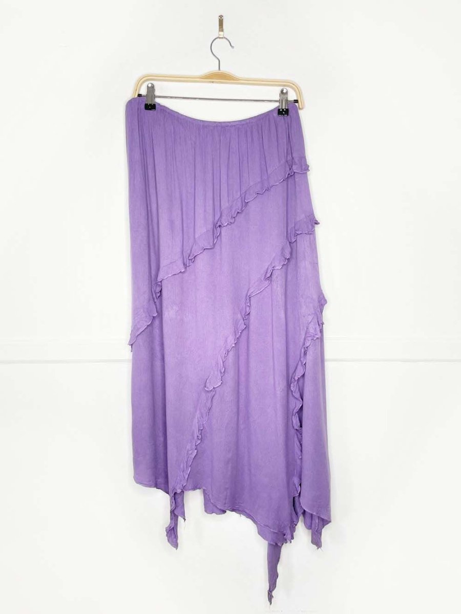 free people ambie asymmetrical flowy boho midi skirt - good market thrift store