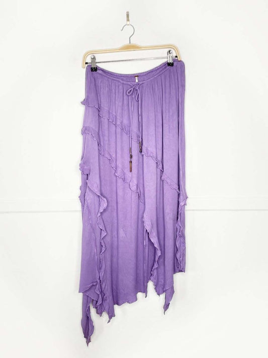 free people ambie asymmetrical flowy boho midi skirt - good market thrift store