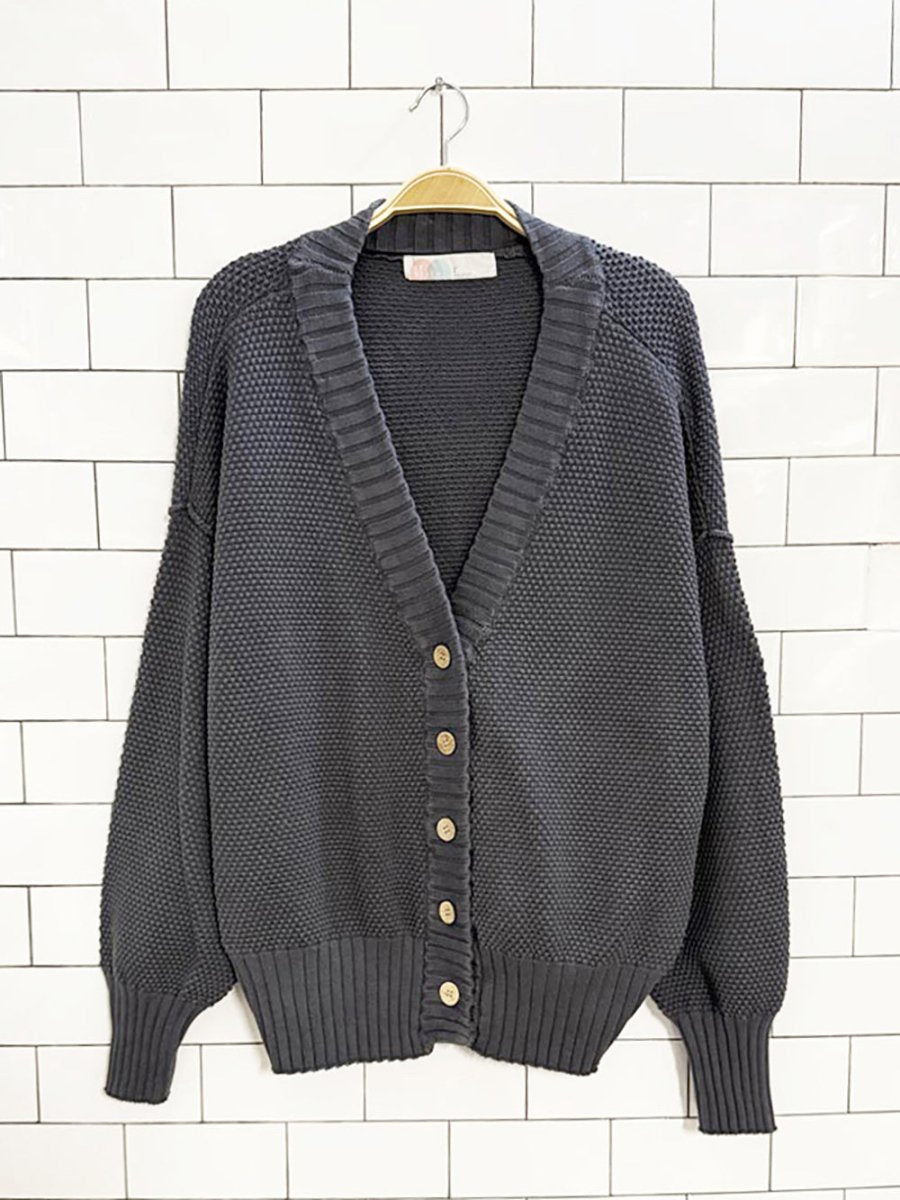 free people beach hailee chunky knit cardigan - good market thrift store