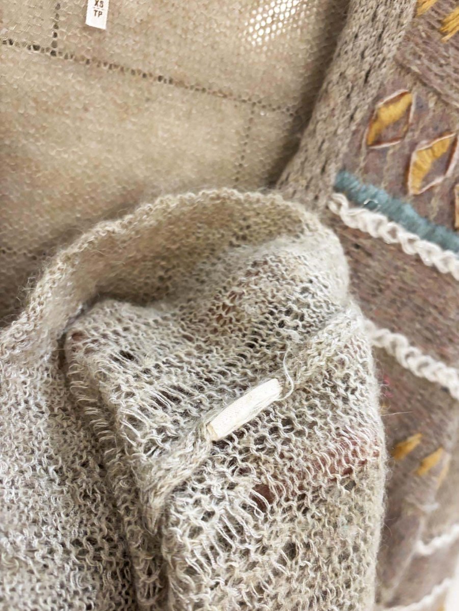 free people boho mohair - blend bell sleeve knit sweater - good market thrift store