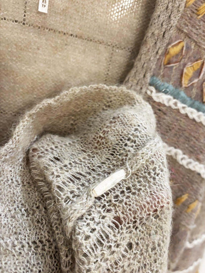 free people boho mohair - blend bell sleeve knit sweater - good market thrift store