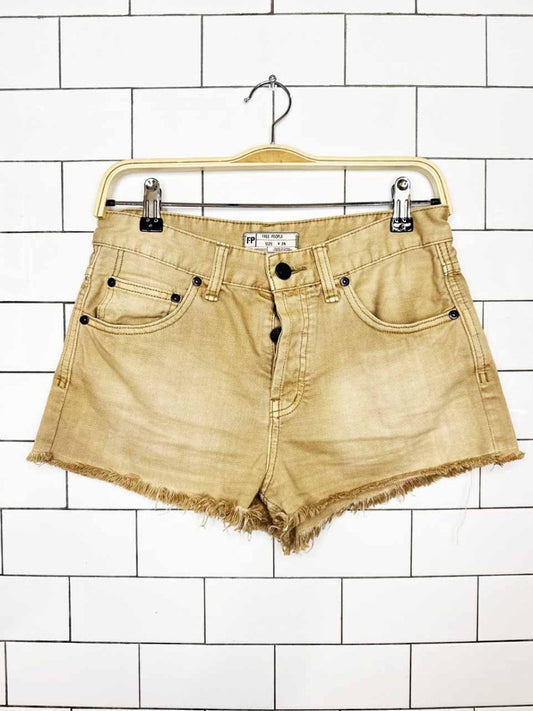 free people button fly cut off denim shorts - good market thrift store
