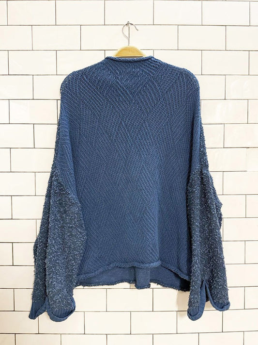 free people cuddle up oversized textured slouchy knit sweater - good market thrift store