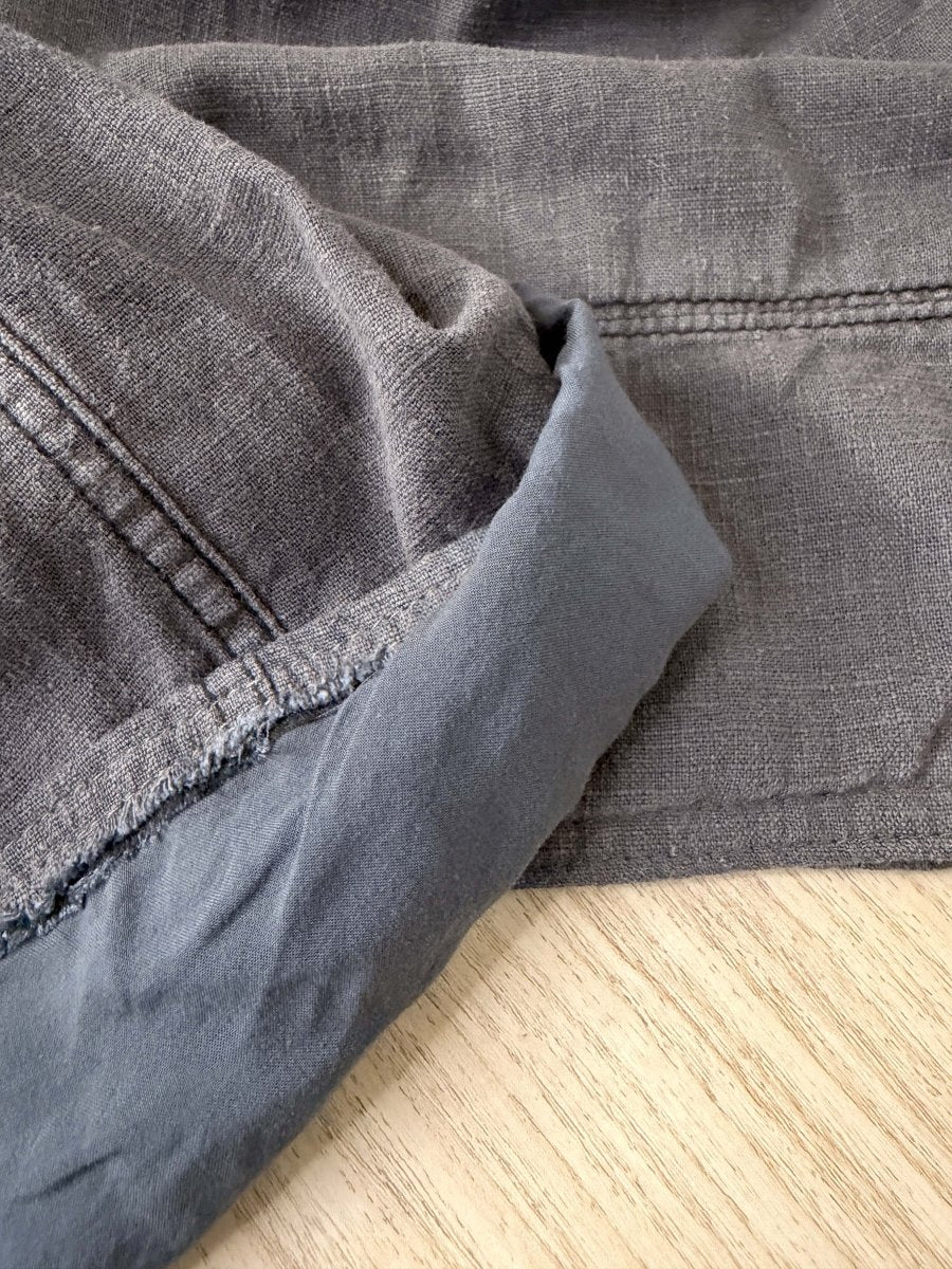 free people days end linen-blend casual wide leg pant - good market thrift store