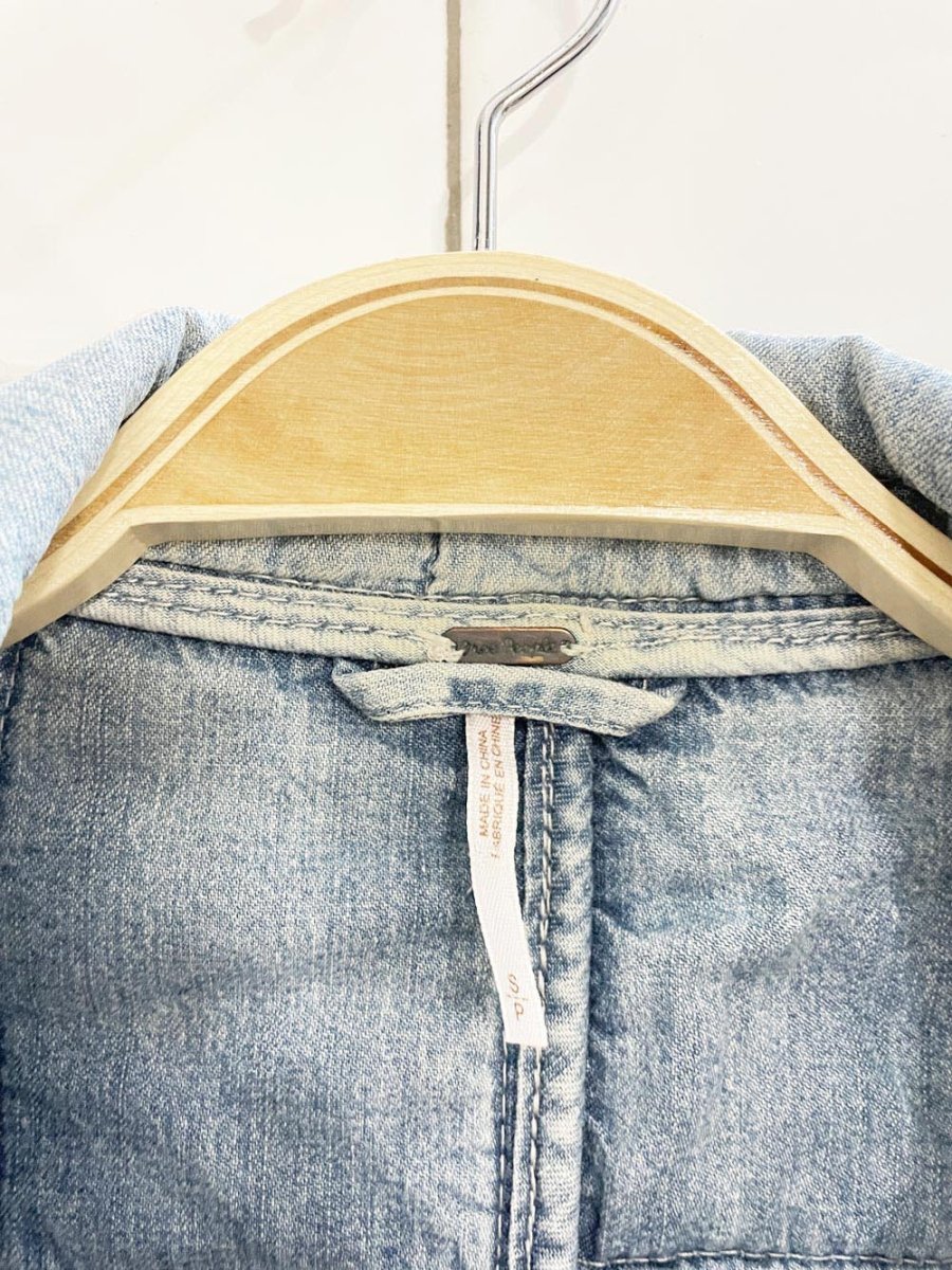 free people dolman quilted oversized denim jacket - good market thrift store